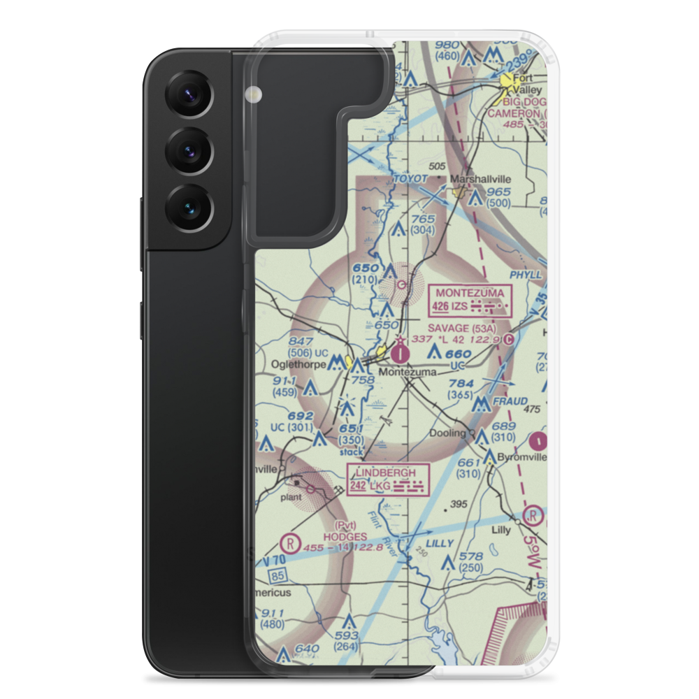 Dr. C P Savage Sr. Airport (53A) VFR Sectional Samsung Case Samsung Galaxy S22 Plus model shown