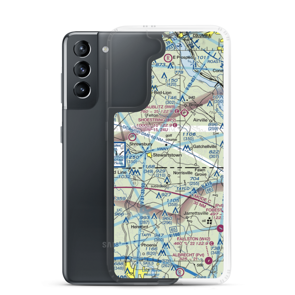 Draco STOLport (84PN) VFR Sectional Samsung Case Samsung Galaxy S21 model shown