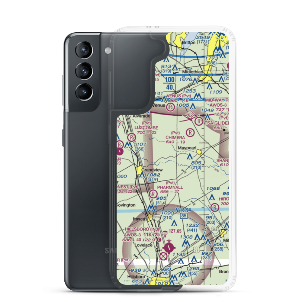 Draggintail Acres Airport (19XS) VFR Sectional Samsung Case Samsung Galaxy S21 model shown