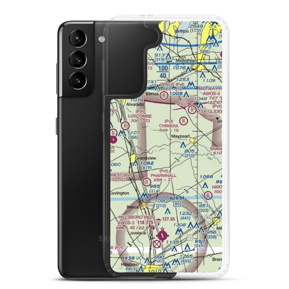 Draggintail Acres Airport (19XS) VFR Sectional Samsung Case Samsung Galaxy S21 Plus model shown