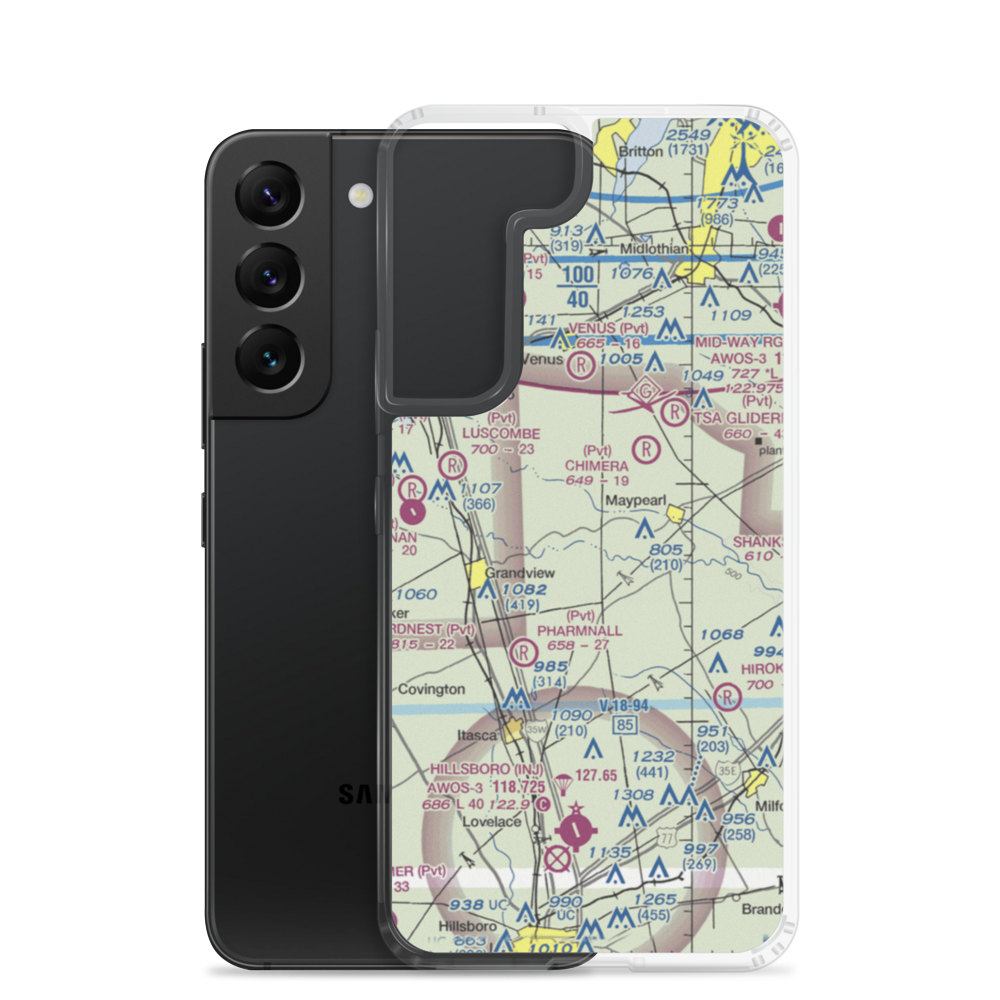 Draggintail Acres Airport (19XS) VFR Sectional Samsung Case Samsung Galaxy S22 model shown