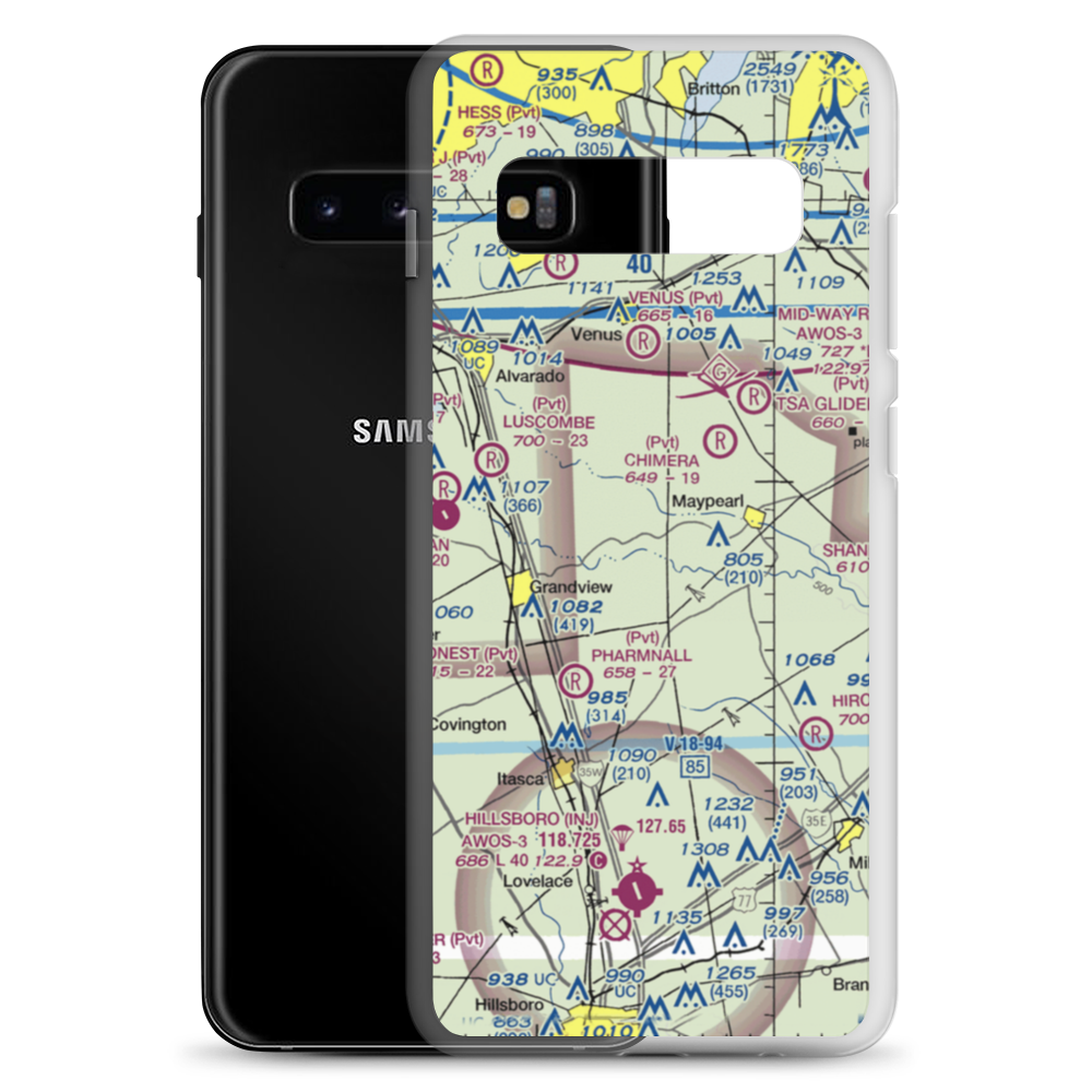 Draggintail Acres Airport (19XS) VFR Sectional Samsung Case Samsung Galaxy S10+ model shown