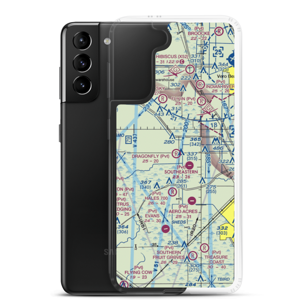 Dragonfly Airport (7FL8) VFR Sectional Samsung Case Samsung Galaxy S21 Plus model shown