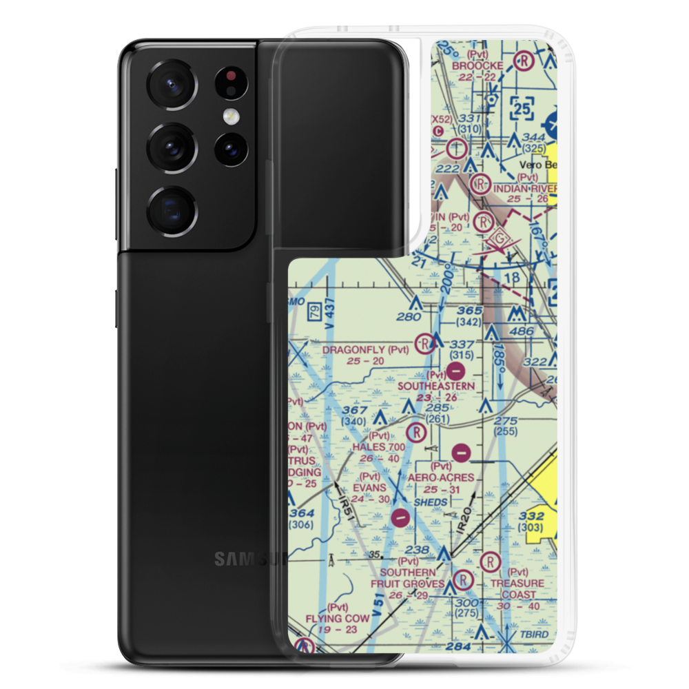 Dragonfly Airport (7FL8) VFR Sectional Samsung Case Samsung Galaxy S21 Ultra model shown