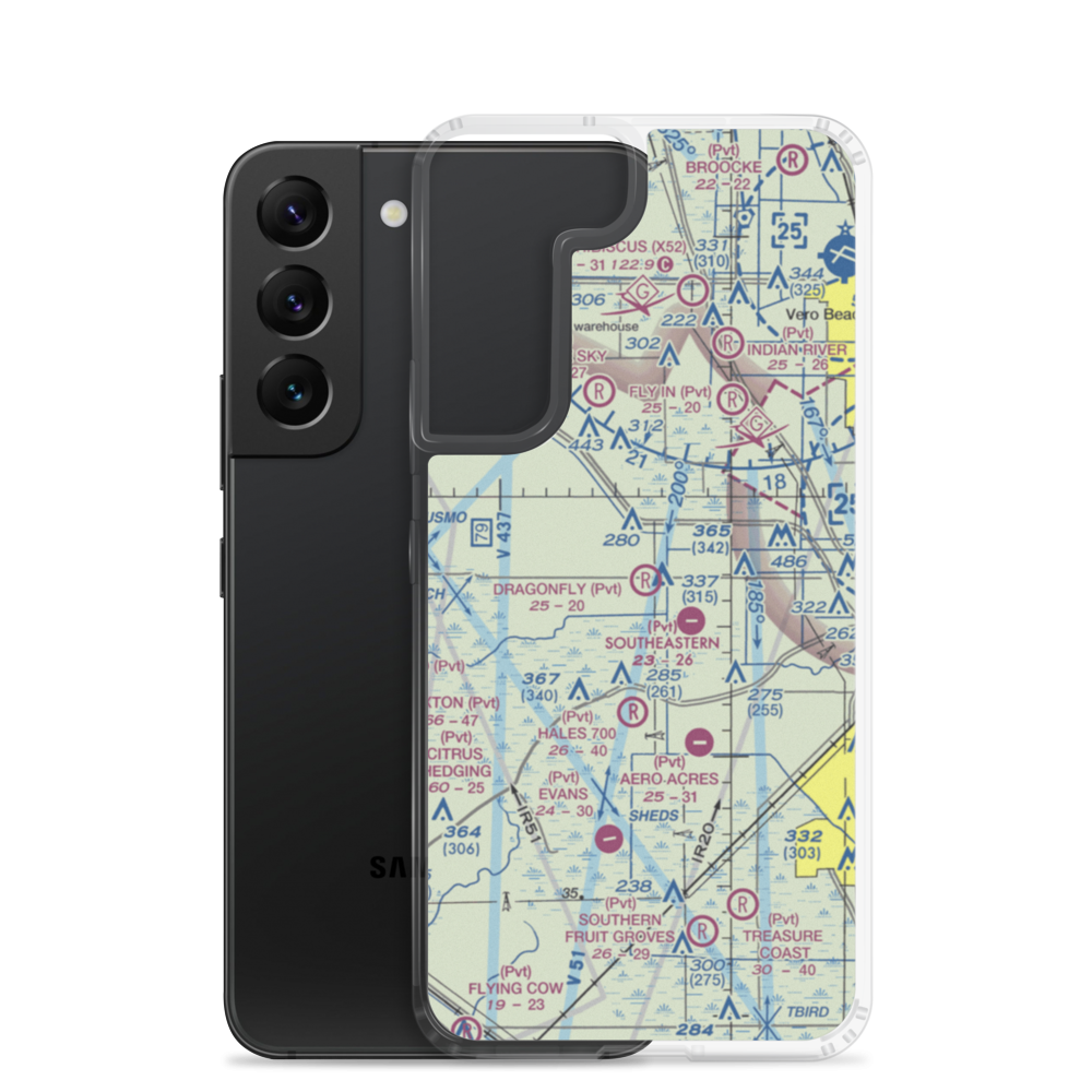 Dragonfly Airport (7FL8) VFR Sectional Samsung Case Samsung Galaxy S22 model shown