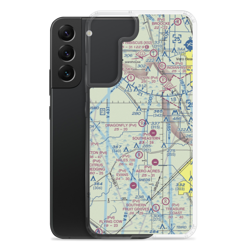 Dragonfly Airport (7FL8) VFR Sectional Samsung Case Samsung Galaxy S22 Plus model shown