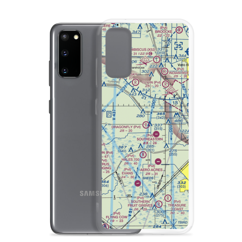 Dragonfly Airport (7FL8) VFR Sectional Samsung Case Samsung Galaxy S20 model shown
