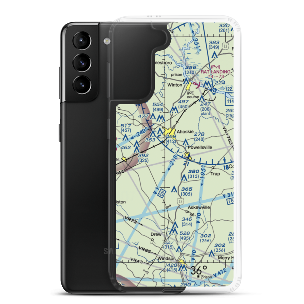 Dragonfly Field (15NC) VFR Sectional Samsung Case Samsung Galaxy S21 Plus model shown