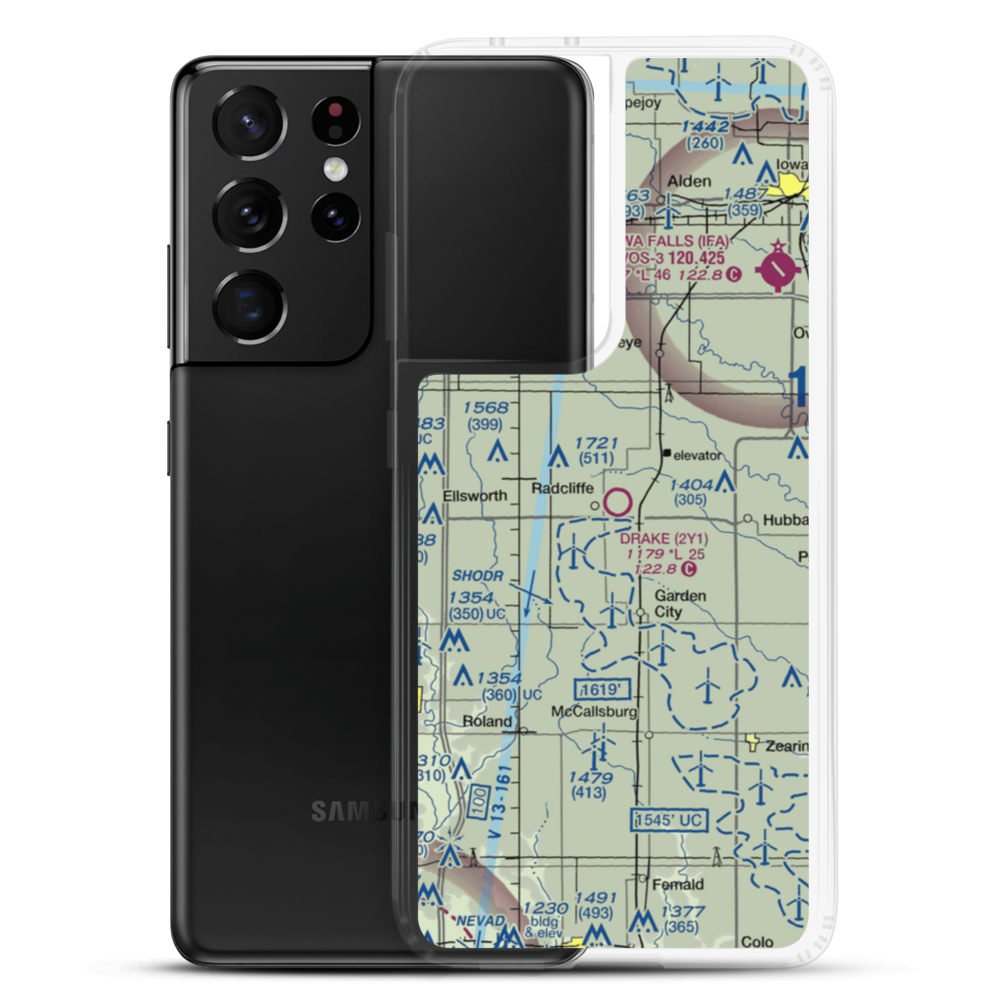 Drake Airport (2Y1) VFR Sectional Samsung Case Samsung Galaxy S21 Ultra model shown