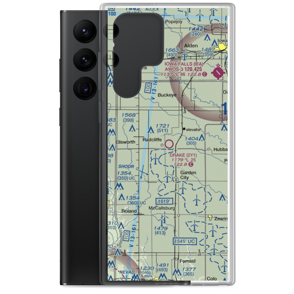 Drake Airport (2Y1) VFR Sectional Samsung Case Samsung Galaxy S22 Ultra model shown