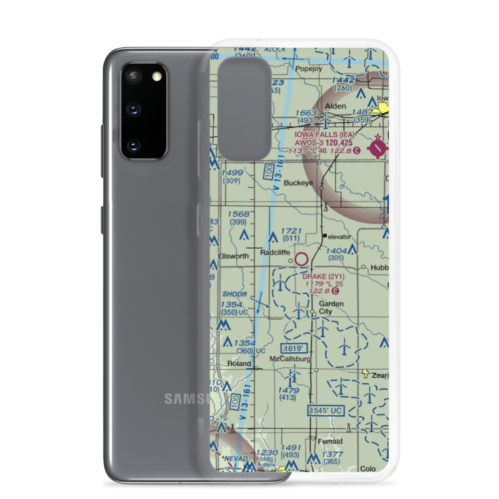 Drake Airport (2Y1) VFR Sectional Samsung Case Samsung Galaxy S20 model shown