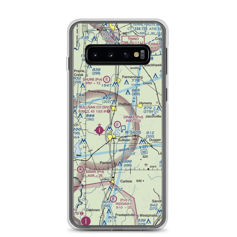 Drake Airport (49IN) VFR Sectional Samsung Case Samsung Galaxy S10 model shown