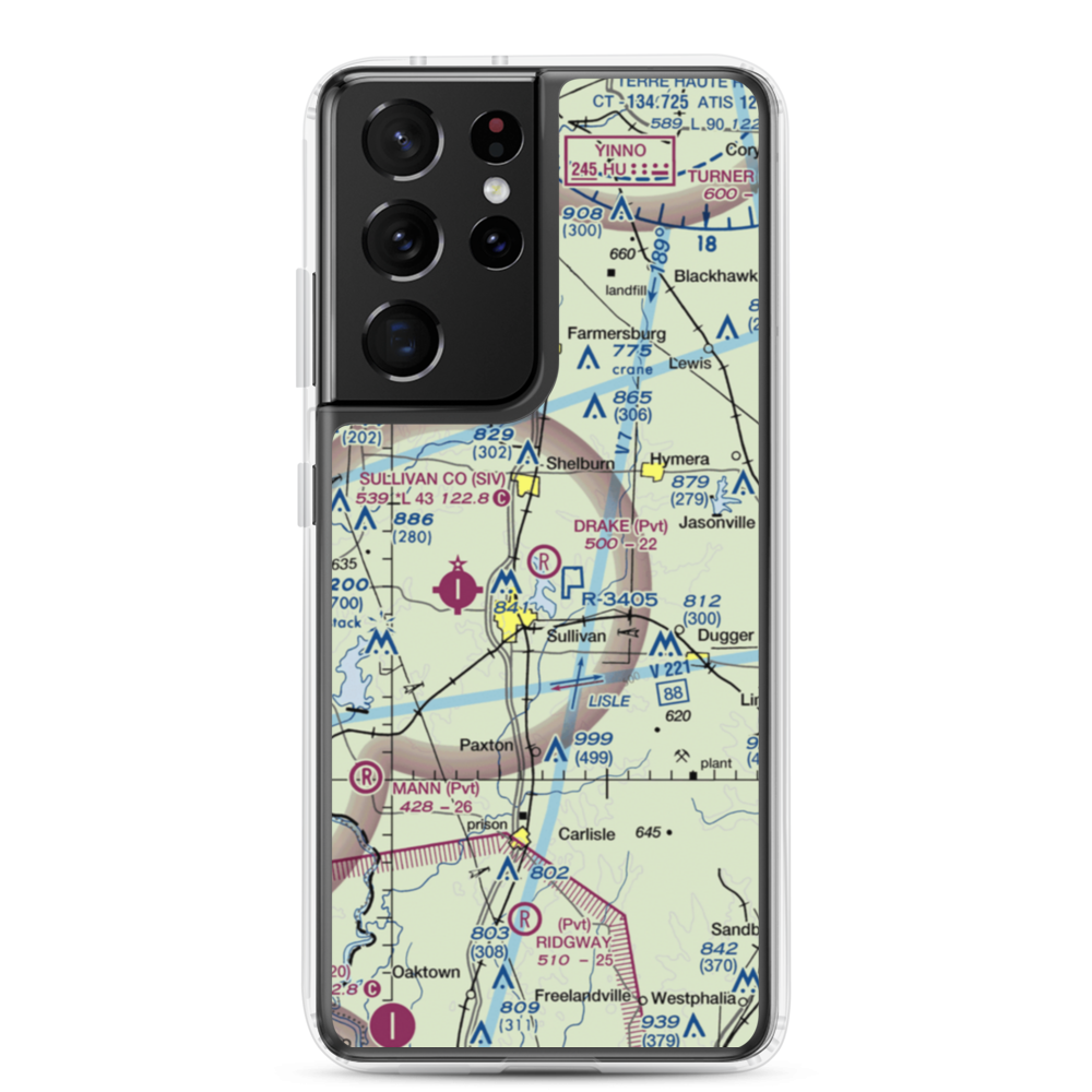 Drake Airport (49IN) VFR Sectional Samsung Case Samsung Galaxy S21 Ultra model shown