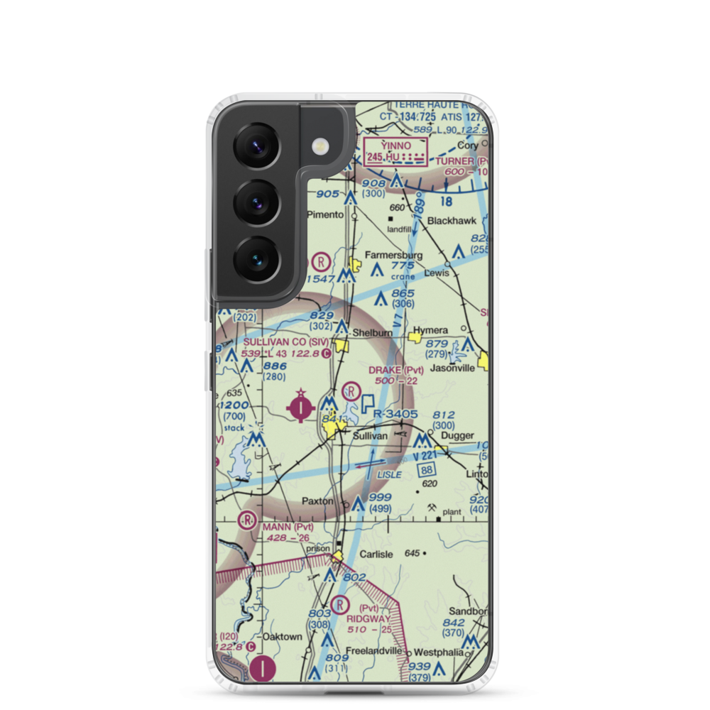 Drake Airport (49IN) VFR Sectional Samsung Case Samsung Galaxy S22 model shown