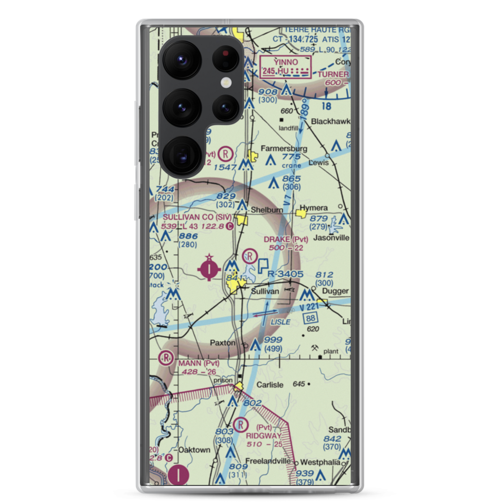 Drake Airport (49IN) VFR Sectional Samsung Case Samsung Galaxy S22 Ultra model shown