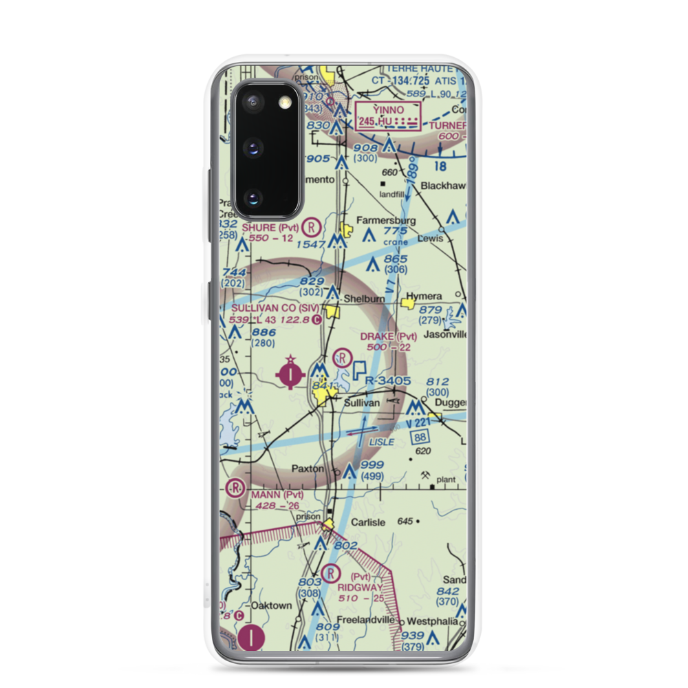 Drake Airport (49IN) VFR Sectional Samsung Case Samsung Galaxy S20 model shown