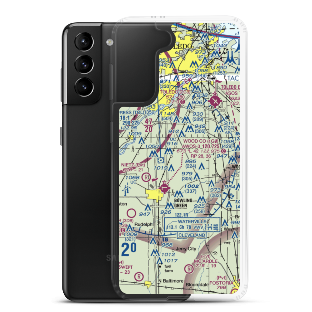 Drake Airport (OH45) VFR Sectional Samsung Case Samsung Galaxy S21 Plus model shown