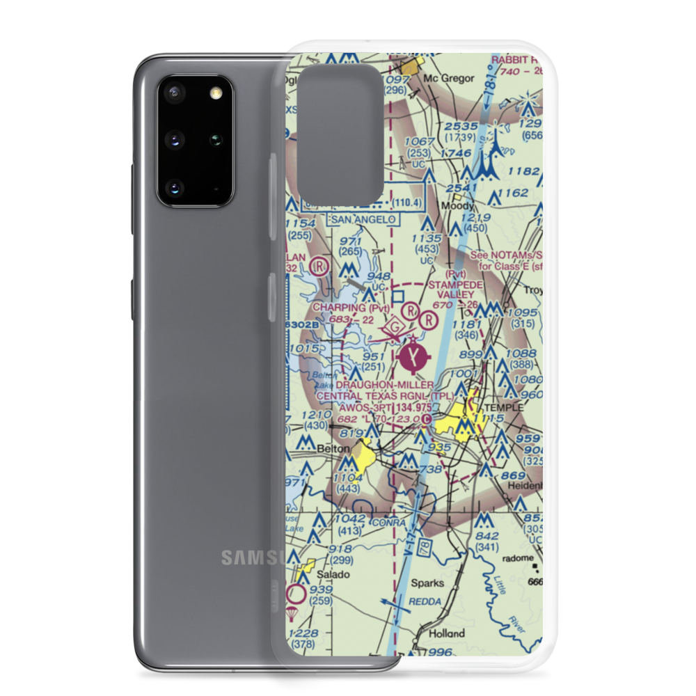 Draughon Miller Central Texas Regional Airport (TPL) VFR Sectional Samsung Case Samsung Galaxy S20 Plus model shown
