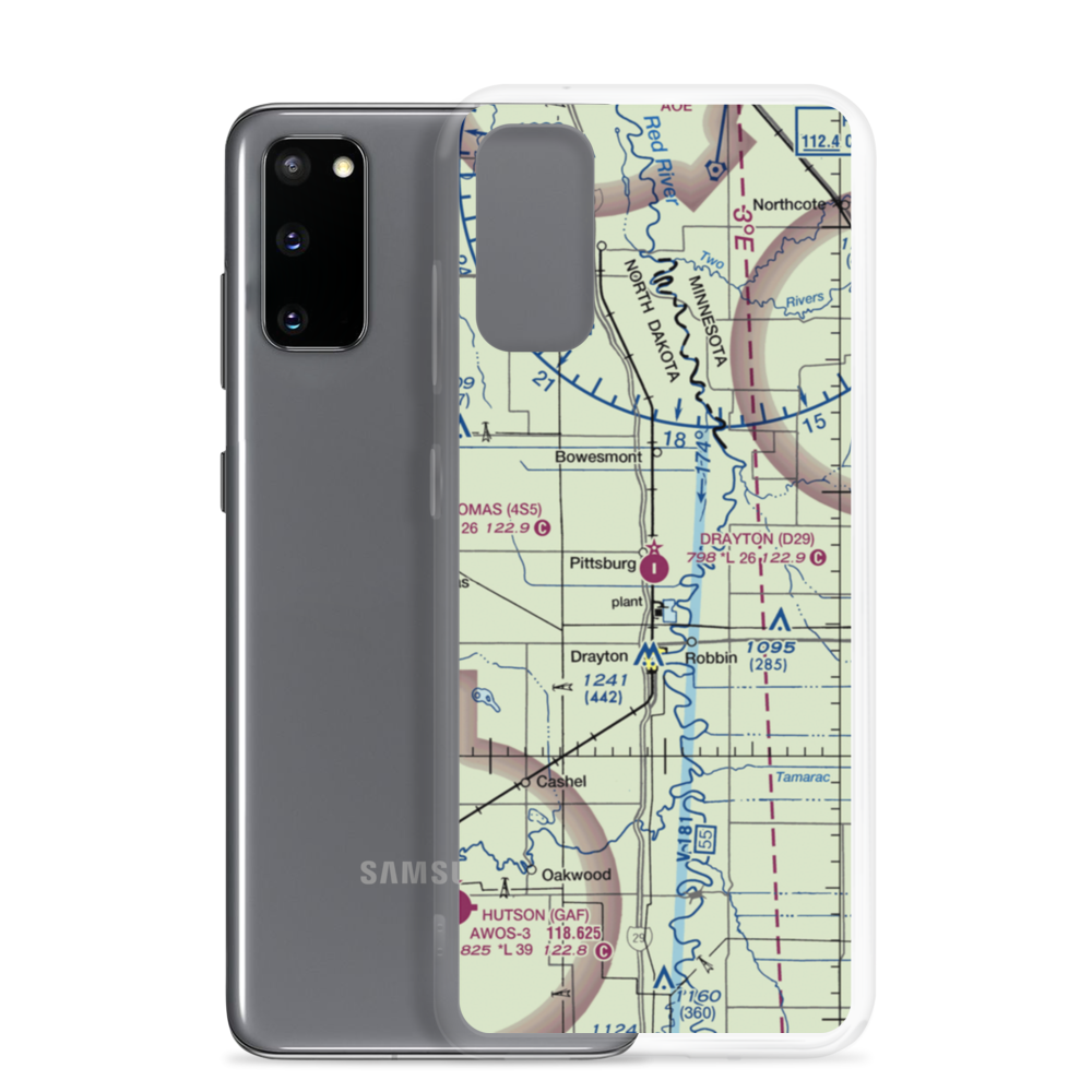Drayton Municipal Airport (D29) VFR Sectional Samsung Case Samsung Galaxy S20 model shown