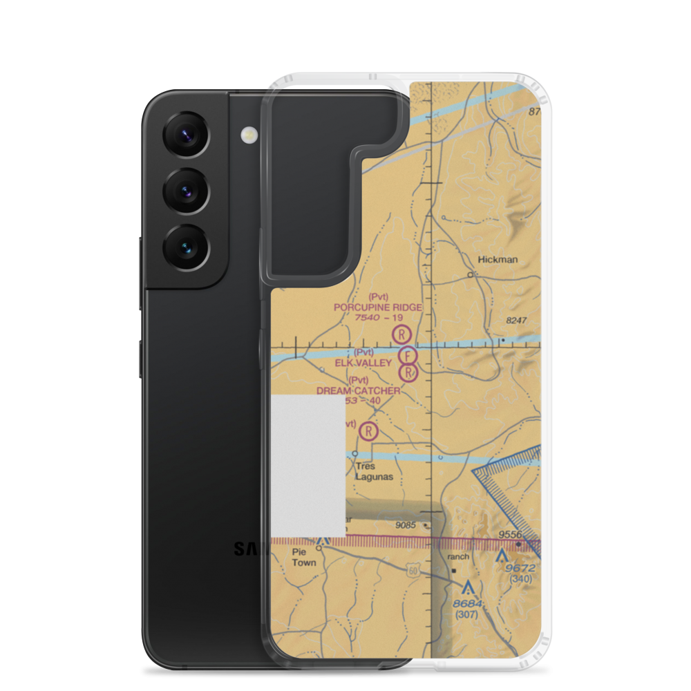 Dream Catcher Ranch Airport (25NM) VFR Sectional Samsung Case Samsung Galaxy S22 model shown