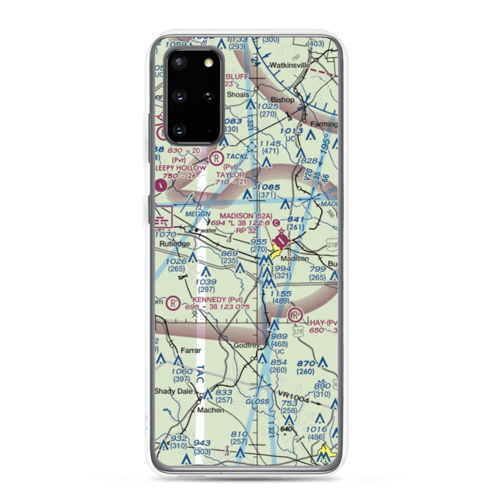 Dream Team Airport (GA50) VFR Sectional Samsung Case Samsung Galaxy S20 Plus model shown