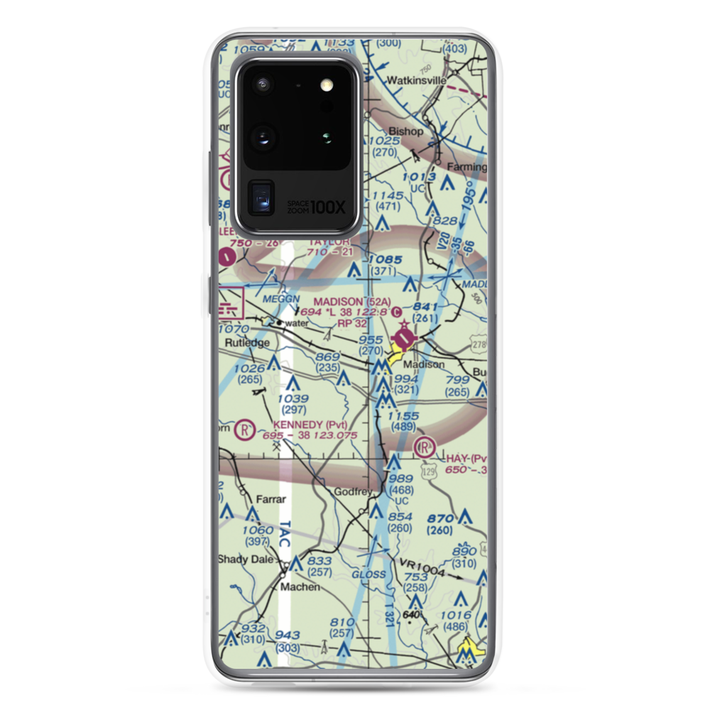 Dream Team Airport (GA50) VFR Sectional Samsung Case Samsung Galaxy S20 Ultra model shown