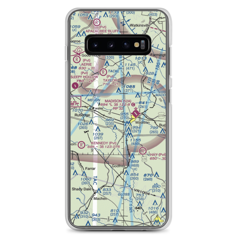 Dream Team Airport (GA50) VFR Sectional Samsung Case Samsung Galaxy S10+ model shown