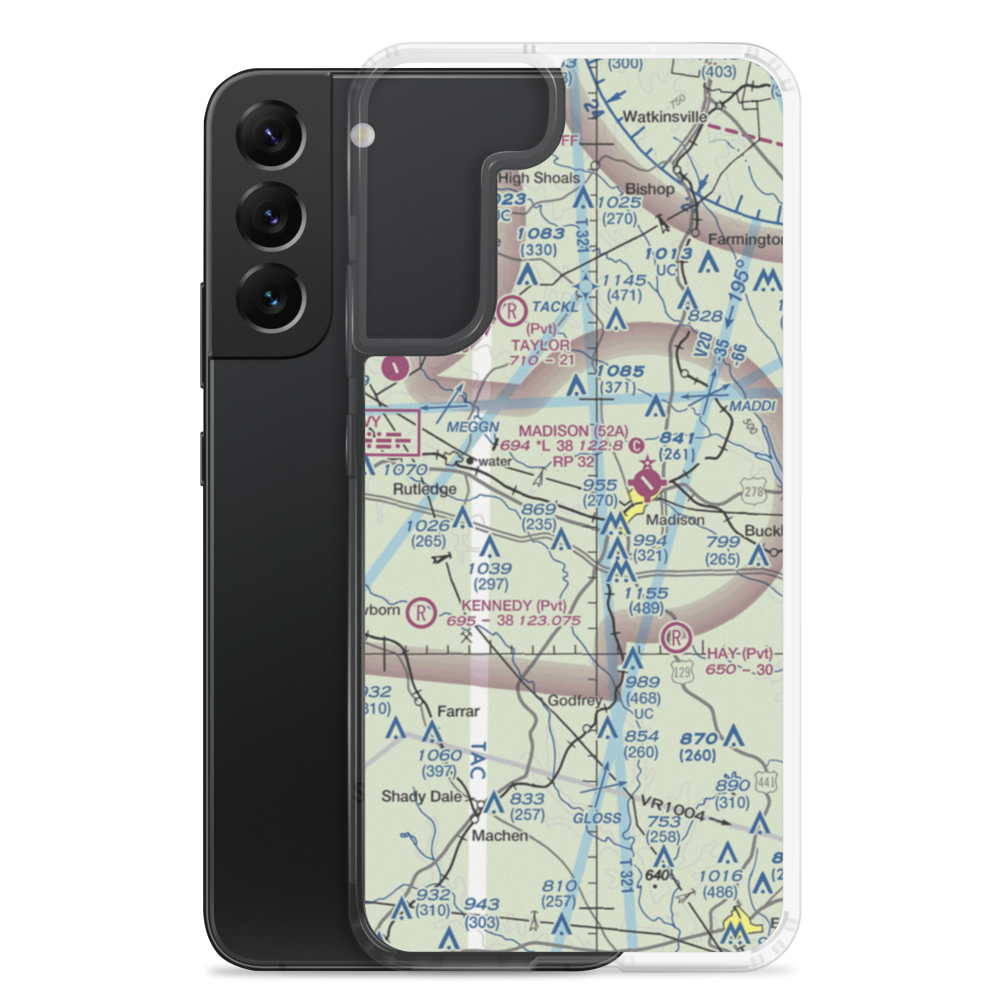 Dream Team Airport (GA50) VFR Sectional Samsung Case Samsung Galaxy S22 Plus model shown