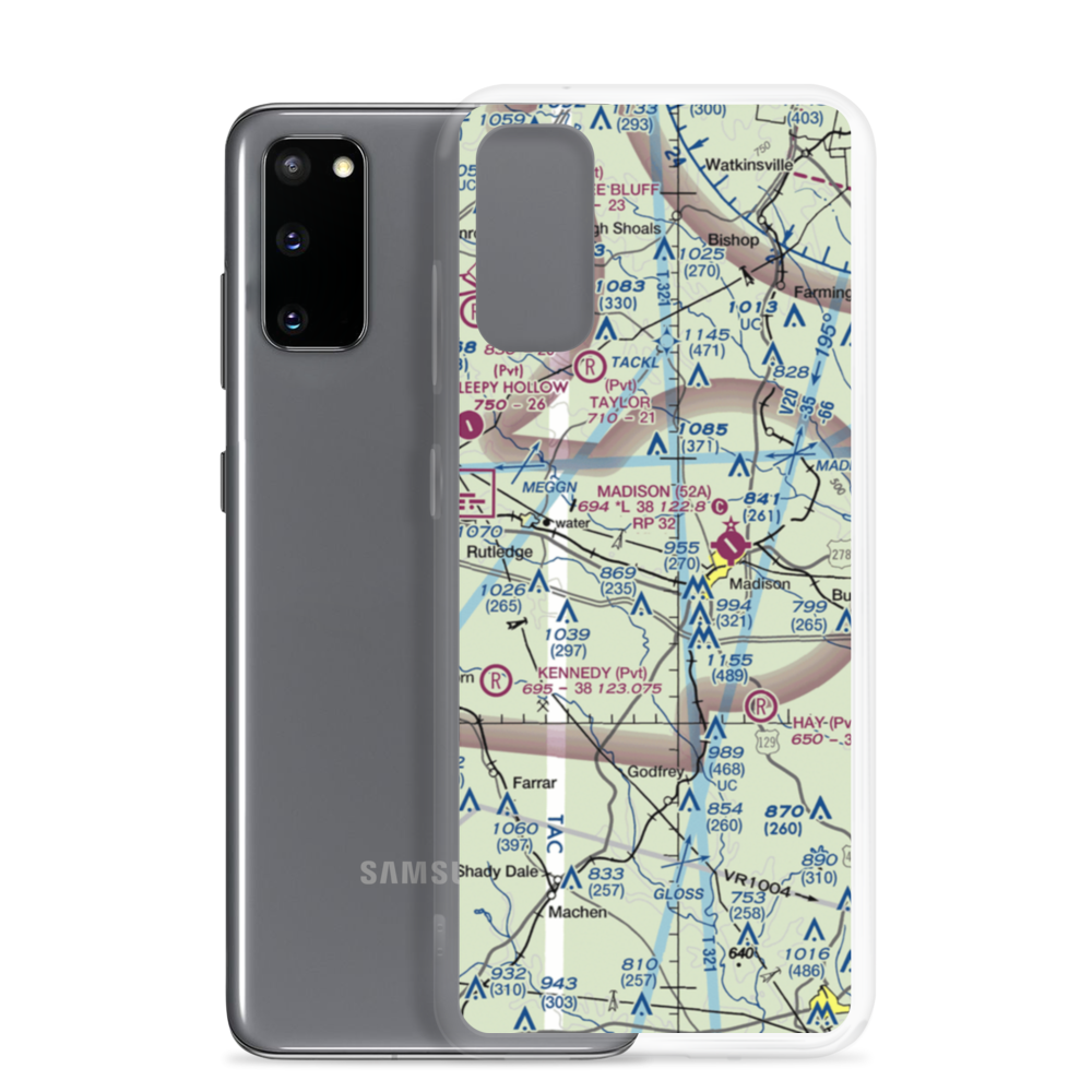 Dream Team Airport (GA50) VFR Sectional Samsung Case Samsung Galaxy S20 model shown