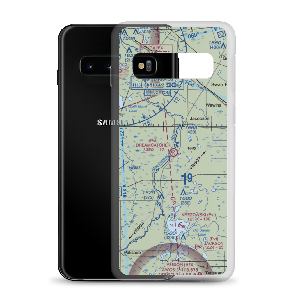 Dreamcatcher Airport (2MN2) VFR Sectional Samsung Case Samsung Galaxy S10 model shown