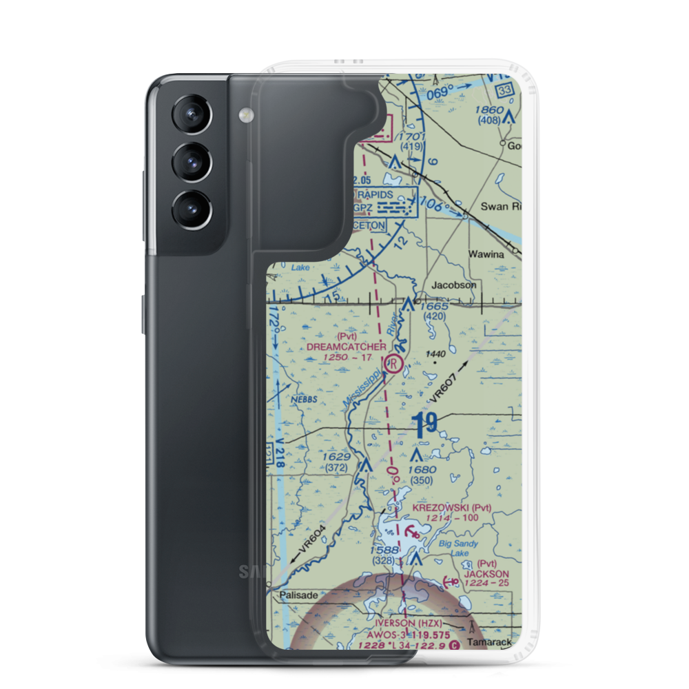 Dreamcatcher Airport (2MN2) VFR Sectional Samsung Case Samsung Galaxy S21 model shown
