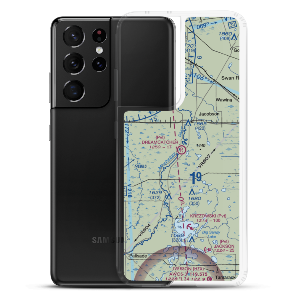 Dreamcatcher Airport (2MN2) VFR Sectional Samsung Case Samsung Galaxy S21 Ultra model shown