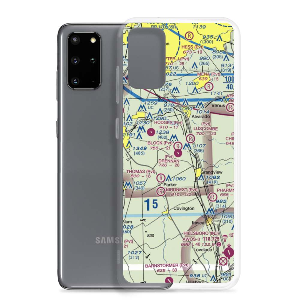 Drennan Airport (3XA0) VFR Sectional Samsung Case Samsung Galaxy S20 Plus model shown