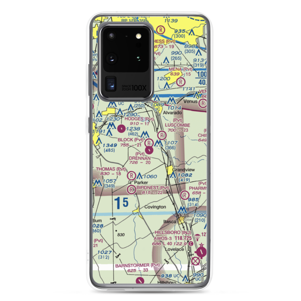 Drennan Airport (3XA0) VFR Sectional Samsung Case Samsung Galaxy S20 Ultra model shown