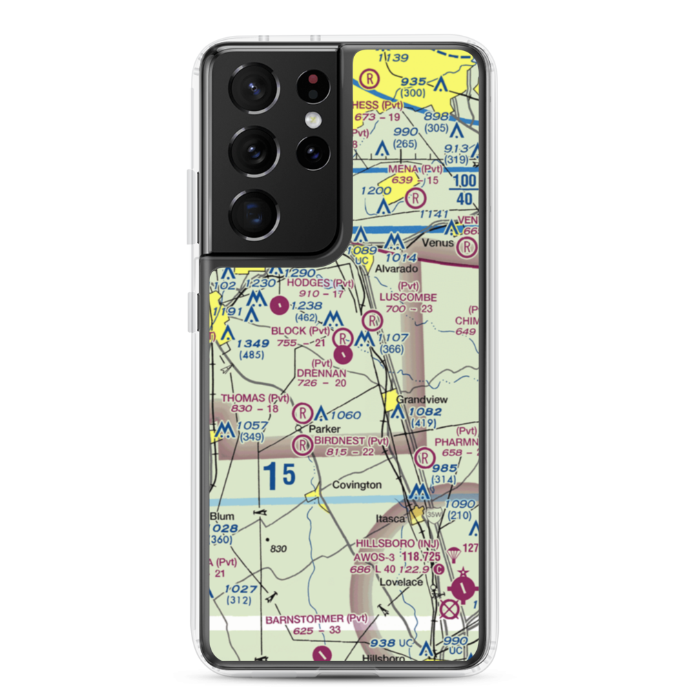 Drennan Airport (3XA0) VFR Sectional Samsung Case Samsung Galaxy S21 Ultra model shown