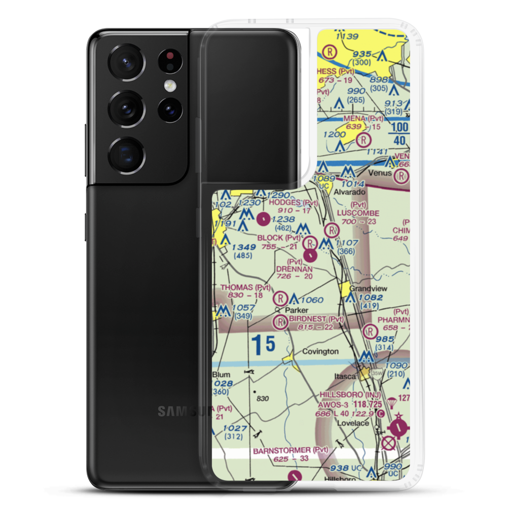 Drennan Airport (3XA0) VFR Sectional Samsung Case Samsung Galaxy S21 Ultra model shown