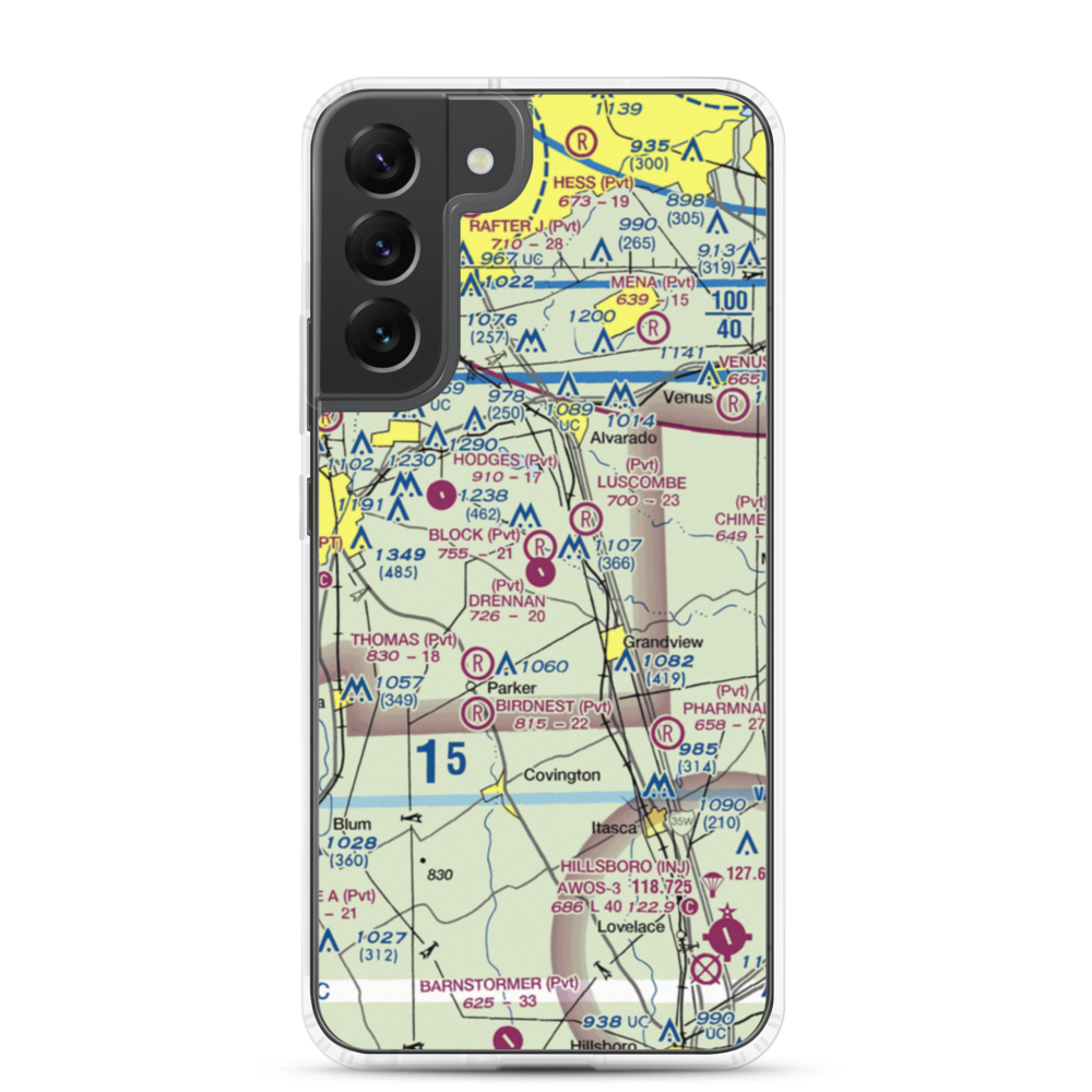 Drennan Airport (3XA0) VFR Sectional Samsung Case Samsung Galaxy S22 Plus model shown