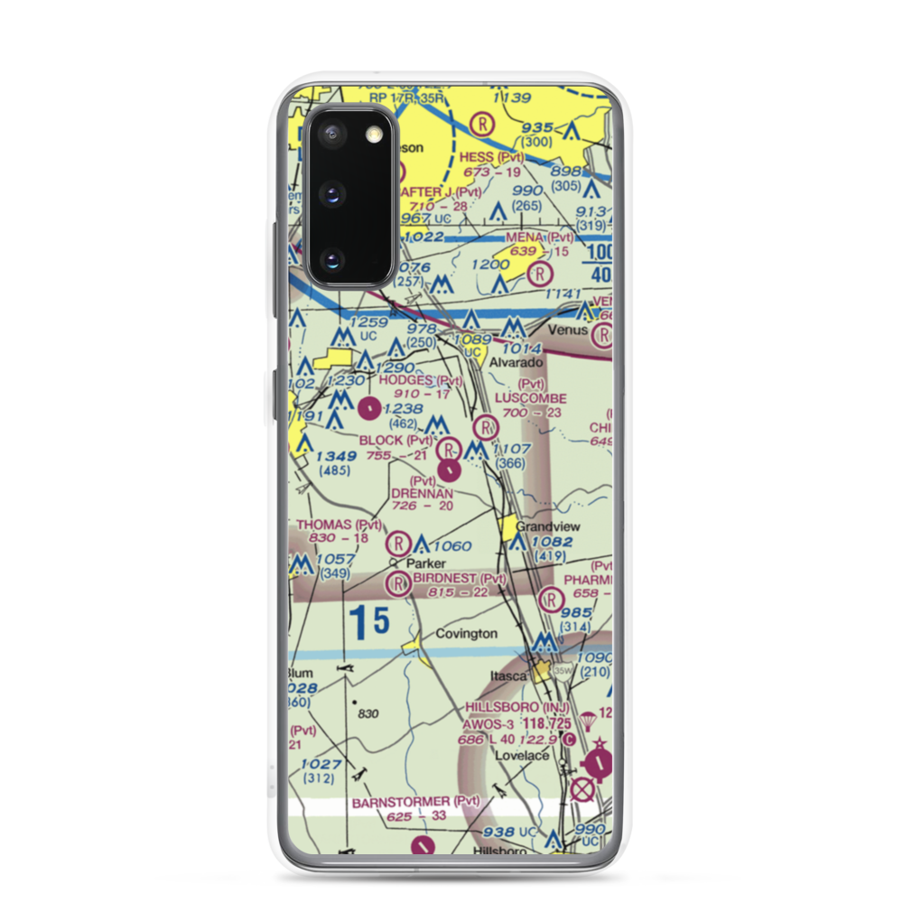 Drennan Airport (3XA0) VFR Sectional Samsung Case Samsung Galaxy S20 model shown