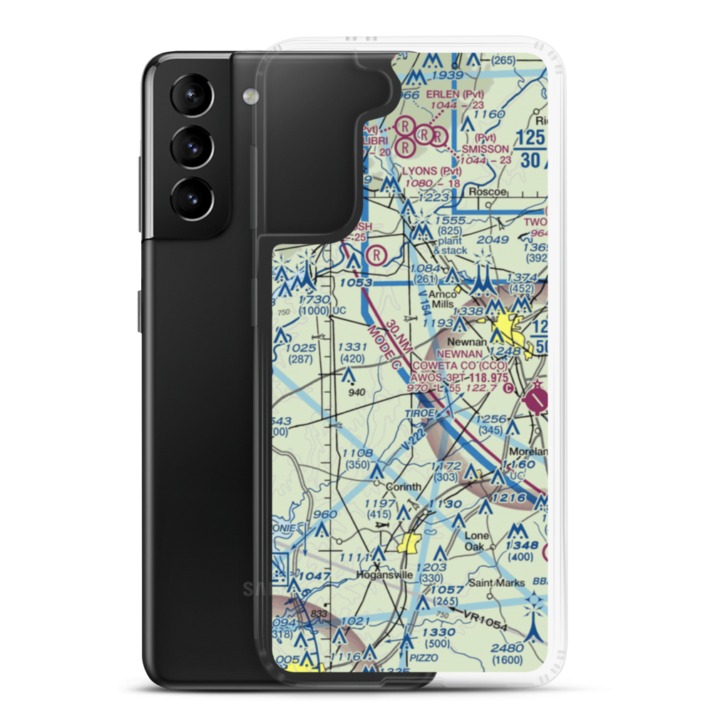 Dresden Airport (GA79) VFR Sectional Samsung Case Samsung Galaxy S21 Plus model shown