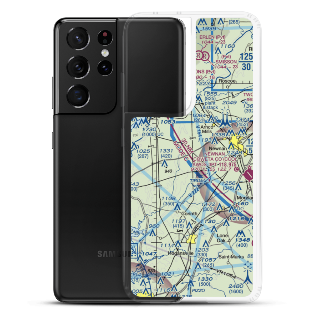Dresden Airport (GA79) VFR Sectional Samsung Case Samsung Galaxy S21 Ultra model shown