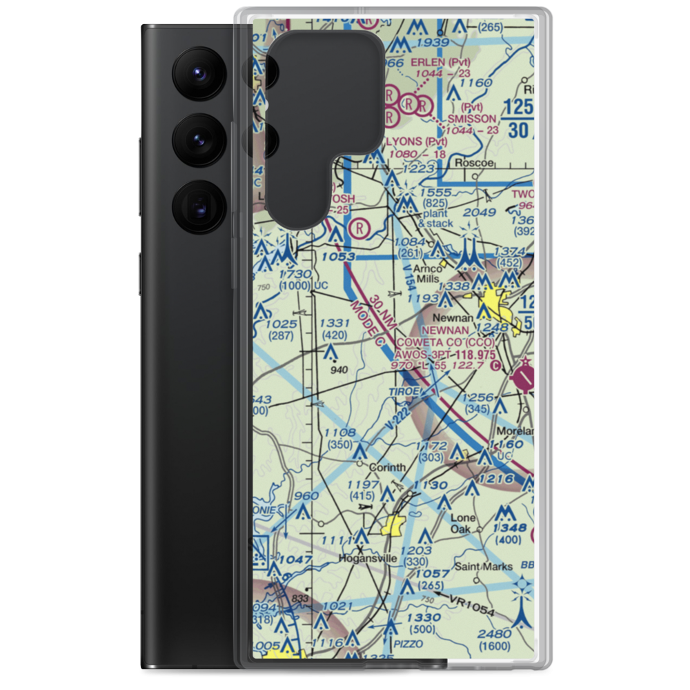 Dresden Airport (GA79) VFR Sectional Samsung Case Samsung Galaxy S22 Ultra model shown