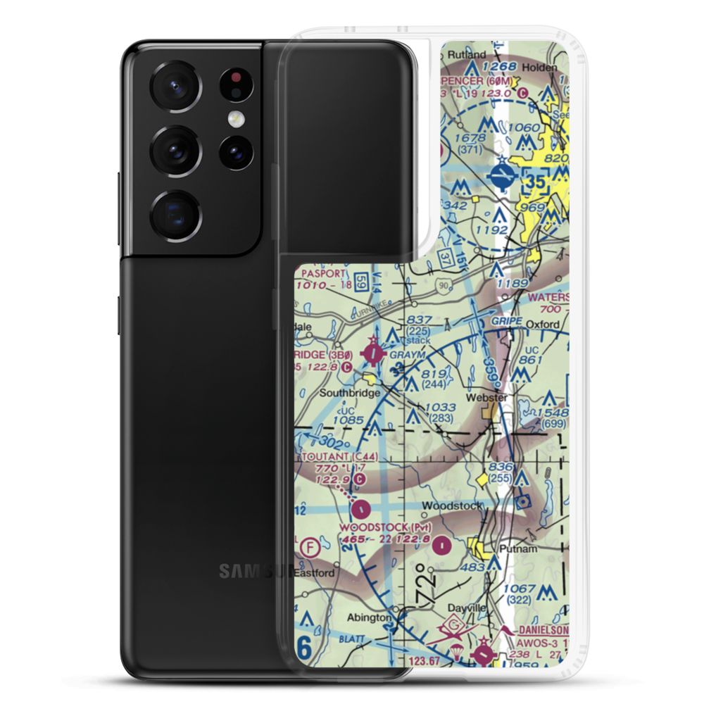 Dresser Hill Airport (MA30) VFR Sectional Samsung Case Samsung Galaxy S21 Ultra model shown