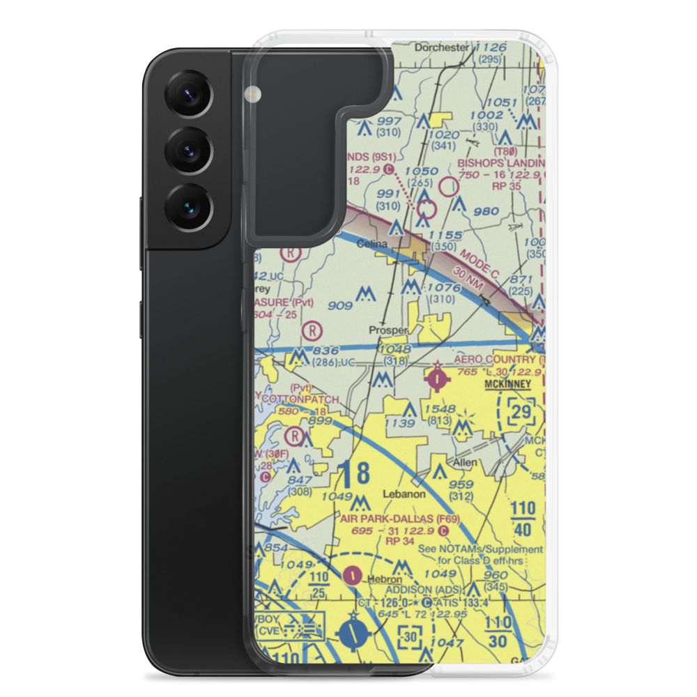Drewery Airport (6TX3) VFR Sectional Samsung Case Samsung Galaxy S22 Plus model shown