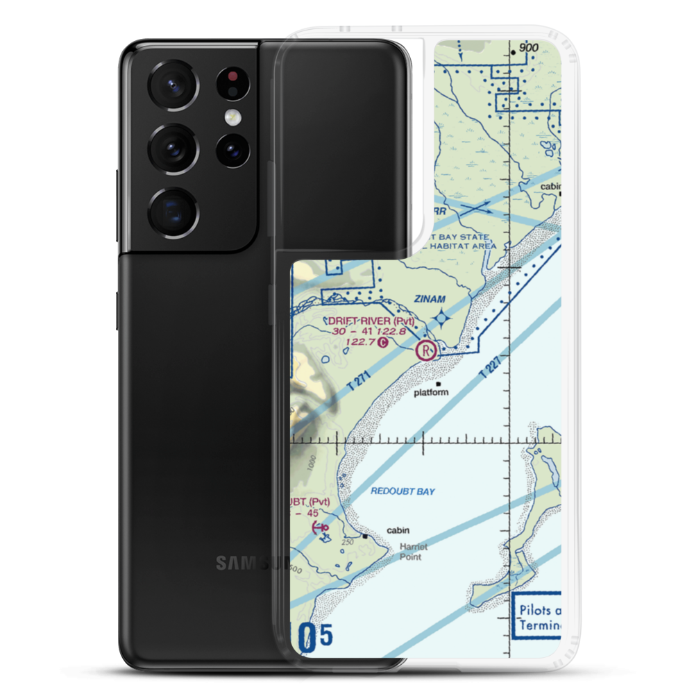 Drift River Airport (3AK5) VFR Sectional Samsung Case Samsung Galaxy S21 Ultra model shown