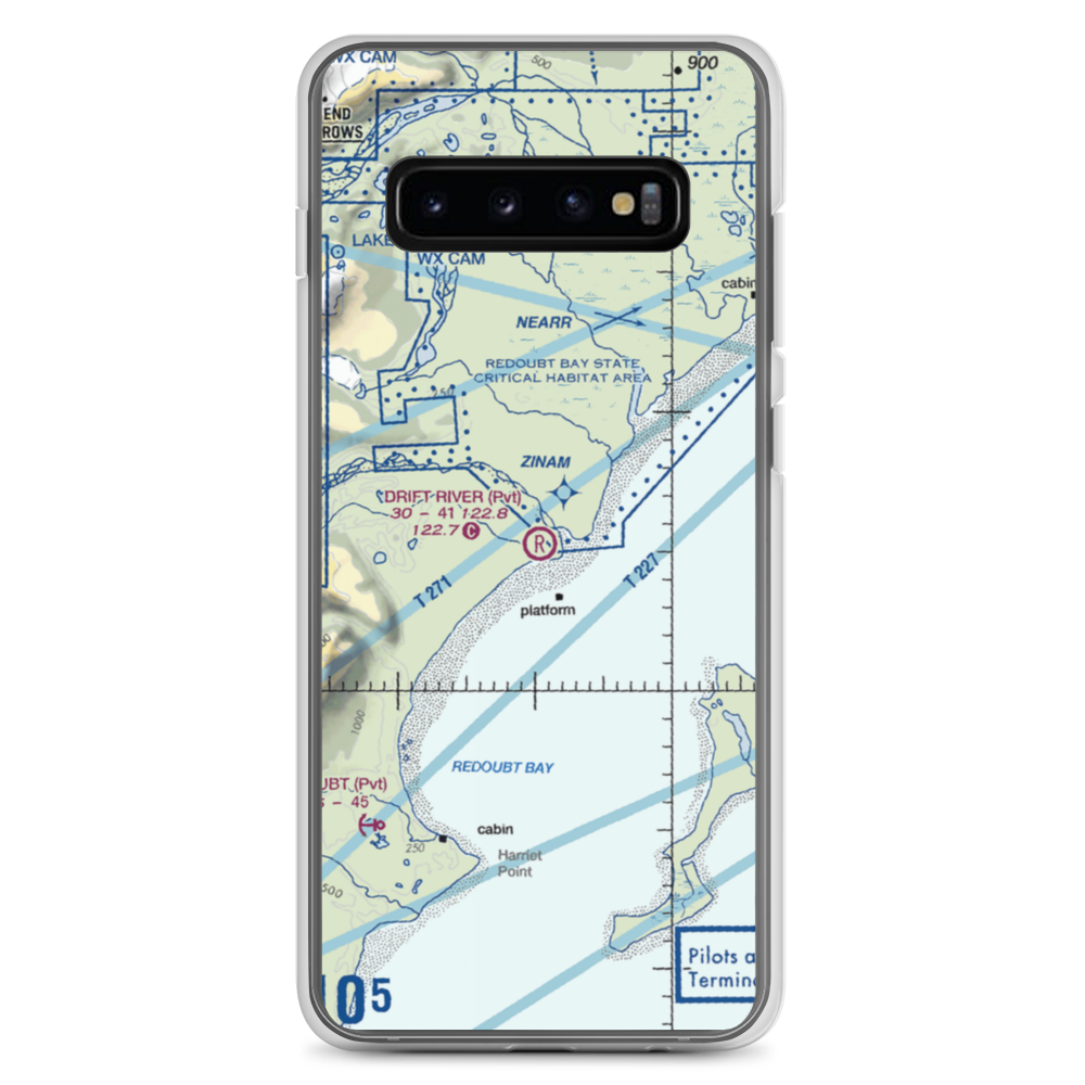 Drift River Airport (3AK5) VFR Sectional Samsung Case Samsung Galaxy S10+ model shown