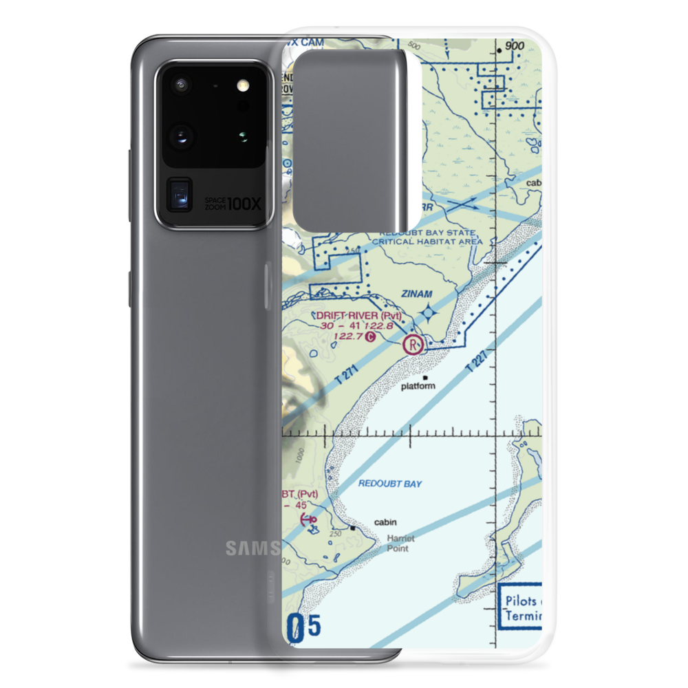 Drift River Airport (DRF) VFR Sectional Samsung Case Samsung Galaxy S20 Ultra model shown