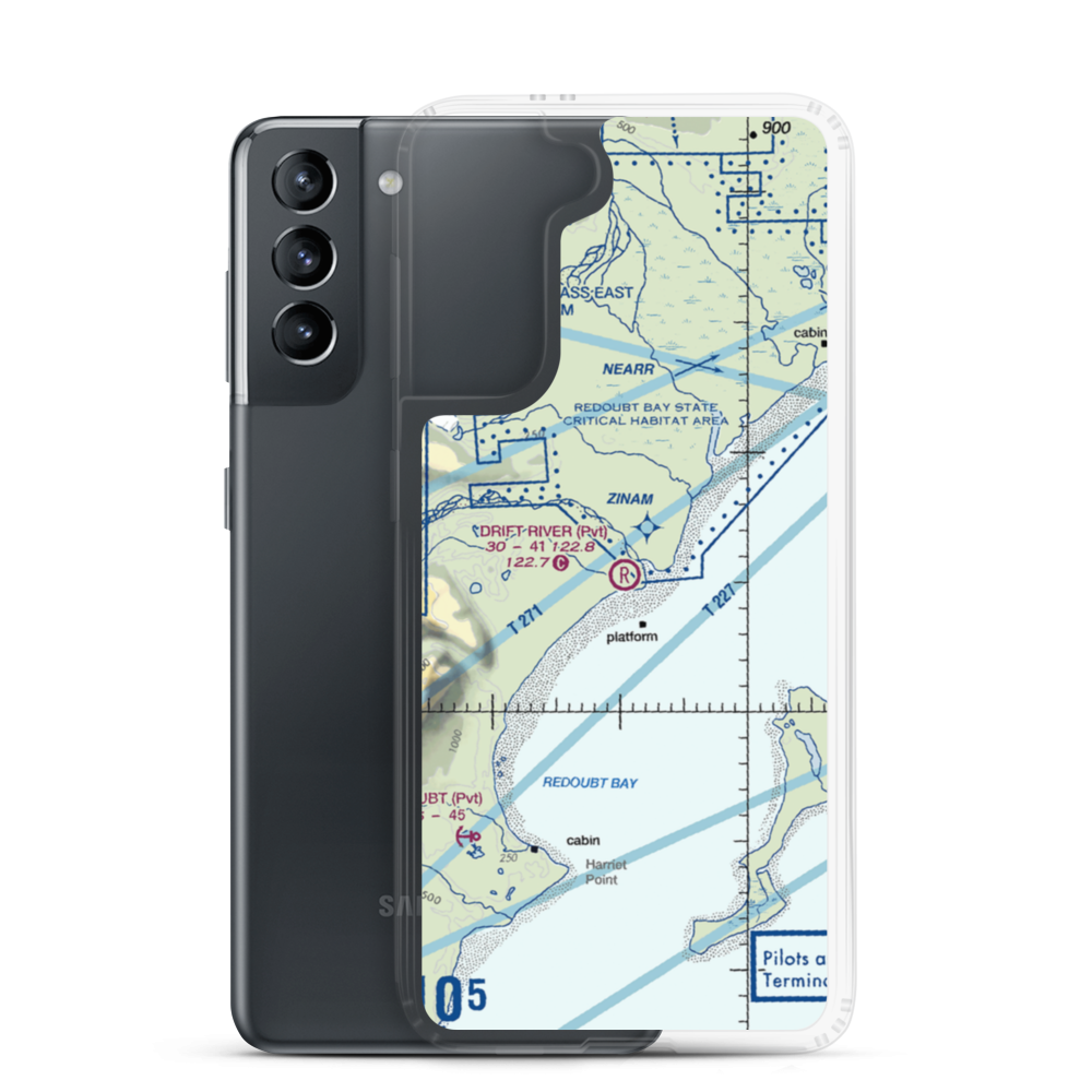 Drift River Airport (DRF) VFR Sectional Samsung Case Samsung Galaxy S21 model shown
