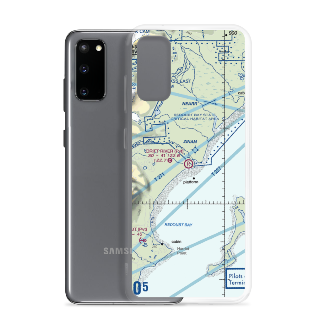 Drift River Airport (DRF) VFR Sectional Samsung Case Samsung Galaxy S20 model shown