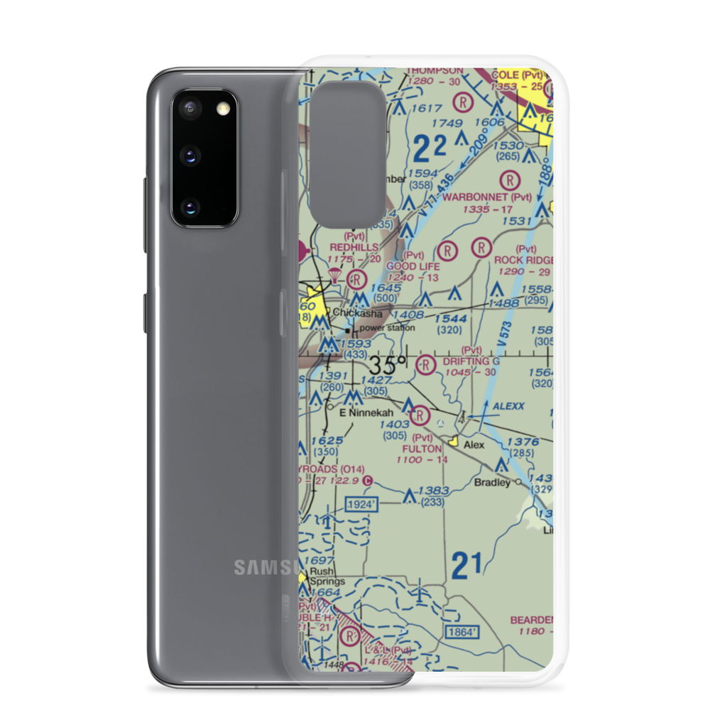 Drifting G Ranch Airport (OK60) VFR Sectional Samsung Case Samsung Galaxy S20 model shown