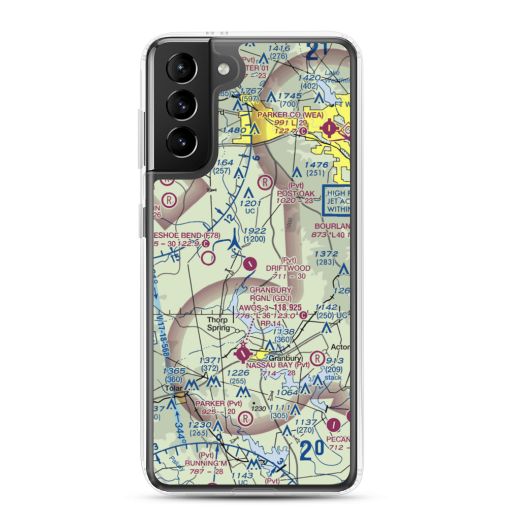 Driftwood Ranch Airport (XA86) VFR Sectional Samsung Case Samsung Galaxy S21 Plus model shown